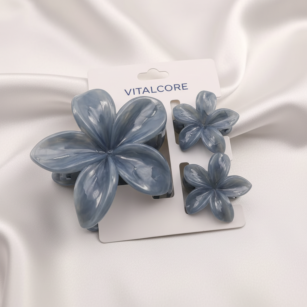 3 Piece Flower Hair Clip Set