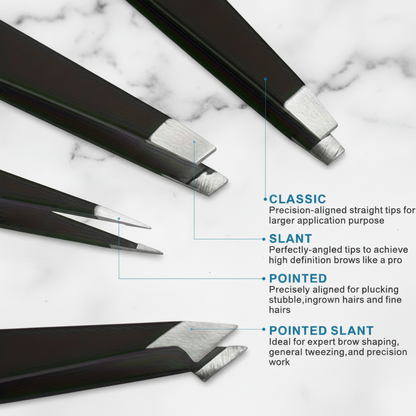 Premium Eyebrow Tweezer Set